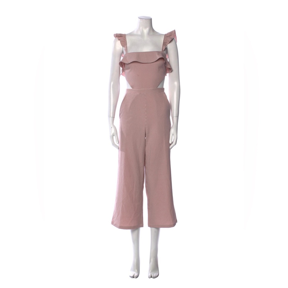 Ale by Alessandra Plaid Print Square Neckline Jumpsuit XS